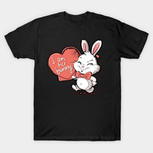 Adorable I Am Her Bunny Heartfelt Love Design T-Shirt